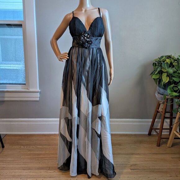 Vintage Dresses & Skirts - NWT Vintage Y2K Aspeed Prom Gown Maxi Dress Beaded Size Medium